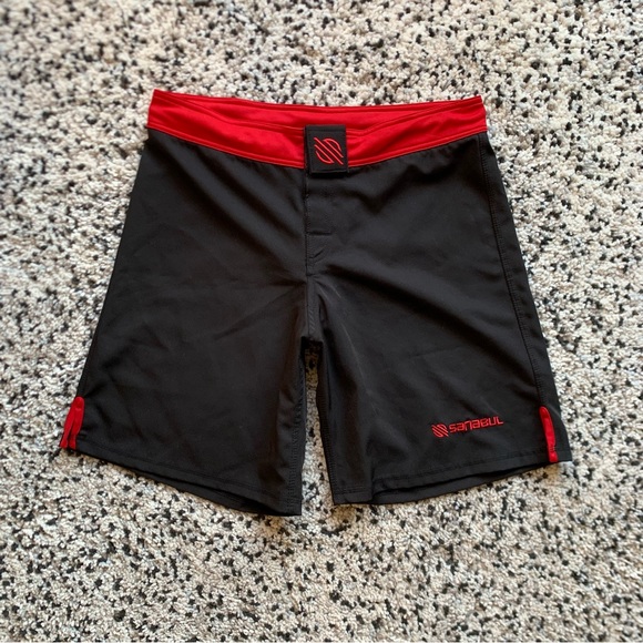 Sanabul Other - Sanabul Men’s BJJ Jiu-Jitsu Shorts Black Red Size 32